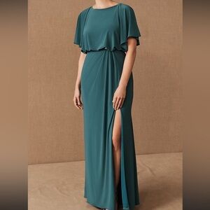 BHLDN Teal Maxi Dress
